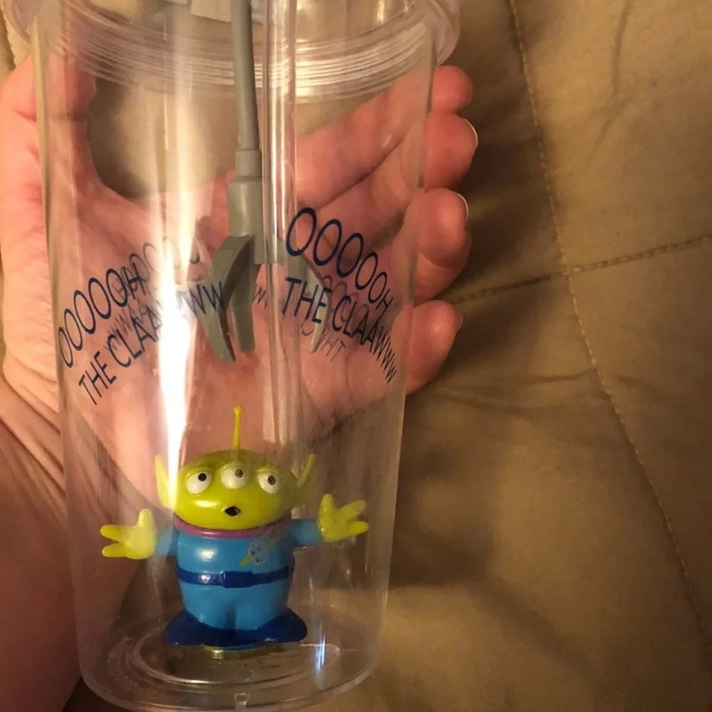 Vintage Disney Toy Story Land Clear Cup with Straw